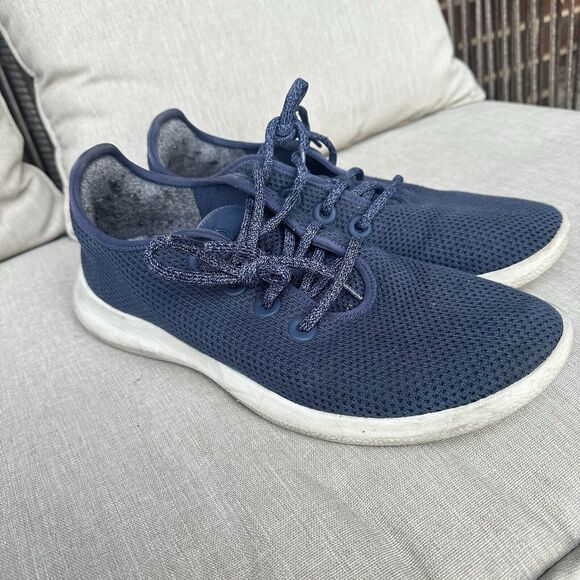 Allbirds Men’s Tree Runners Sneakers Athletic Shoes Marine Blue White Sole 11 US - Picture 1 of 9